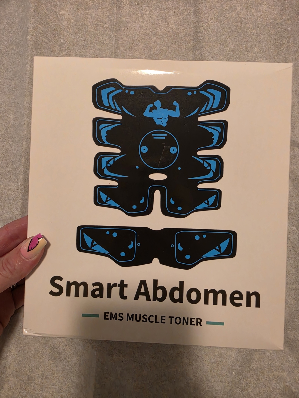 Smart Abdomen EMS Muscle Toner - Black and Blue